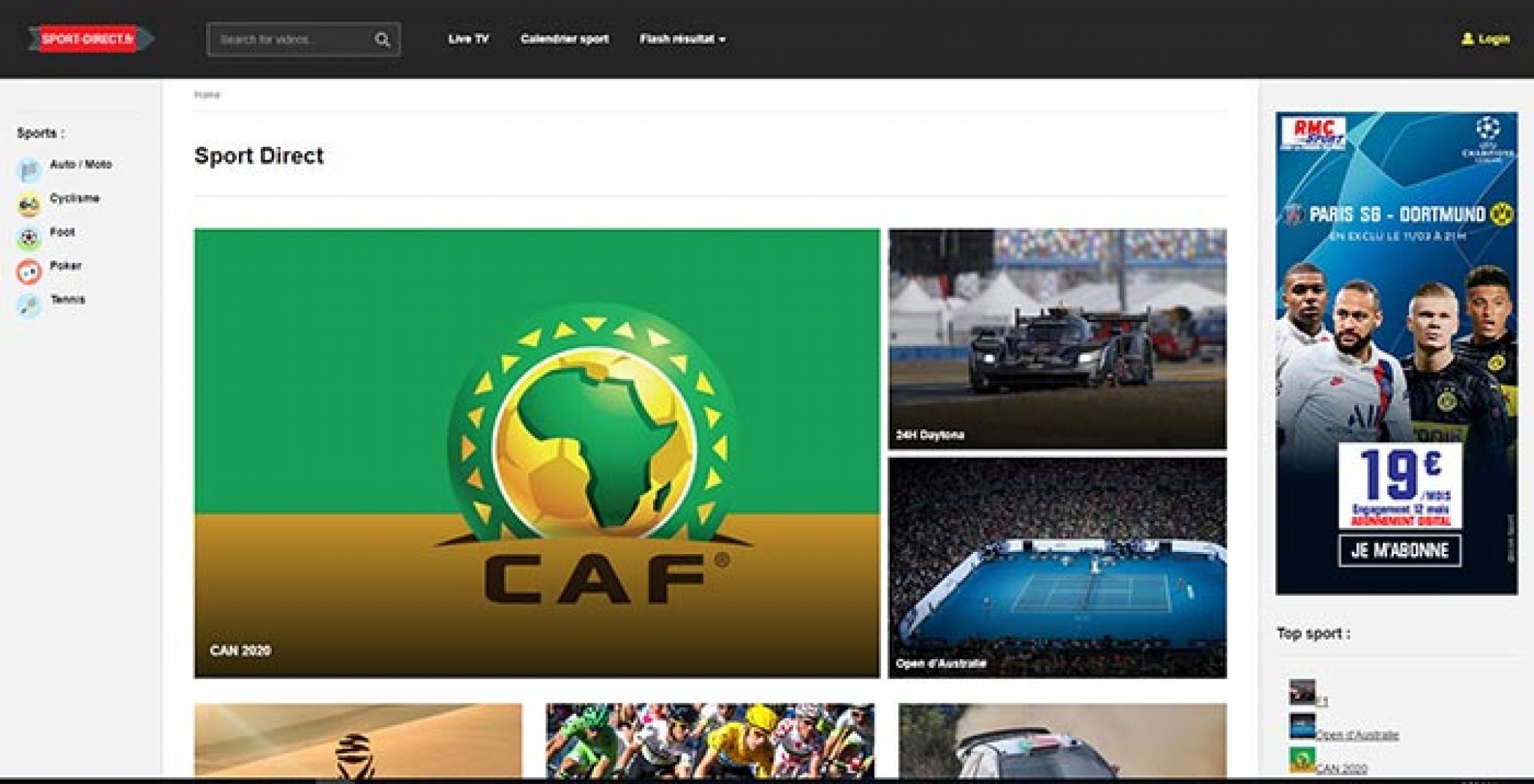 sport en streaming sites