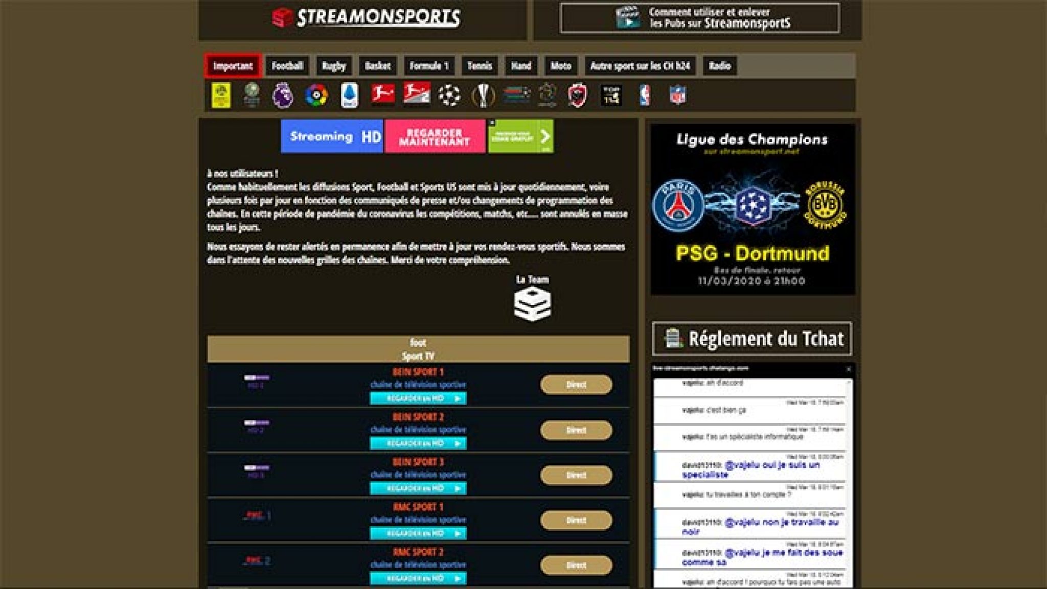 Site streaming sport top 10